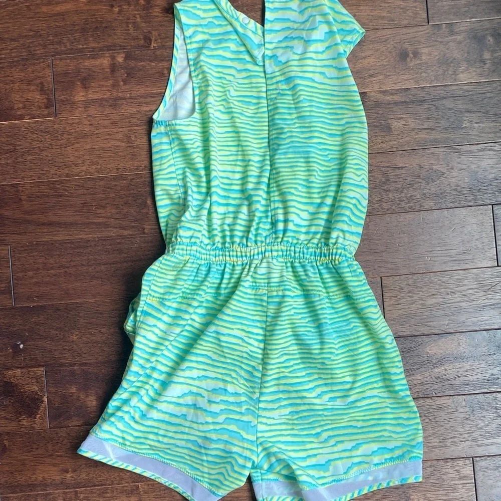 Zella Kids Lime Green and Aqua Romper